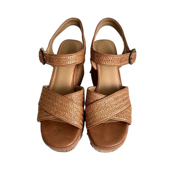 Crown Vintage Woven Platform Sandals – Size 10 Boho Summer Wedges w/ Minor Wear - Picture 2 of 6
